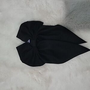 🖤🎀 Black Suede Hair Bow Clip